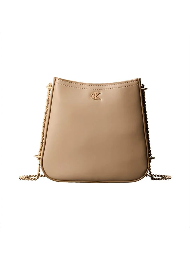 CALVIN KLEIN Monogram Chain Saddle Bag